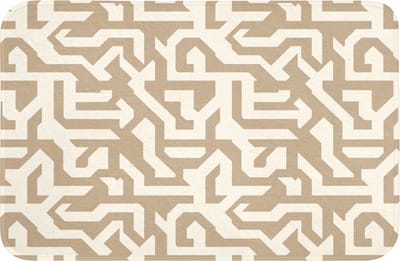 Badmat 60x40 cm - Antislip - Modern - Abstract - Beige - Badmatten voor badkamer - Badkamermat - Douchemat - Badkamer mat