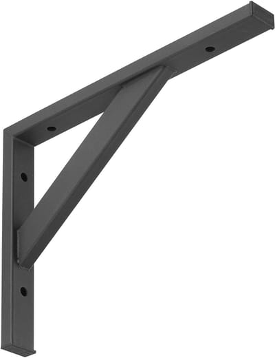 SOTECH beugel voor zwaar gebruik 295 x 215 mm zwart draagvermogen 75 kg beugel voor zwaar gebruik stalen legbordbeugel muurbeugel muurbeugel
