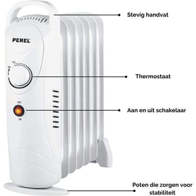 Perel Olieradiator, 7 ribben, 700 W