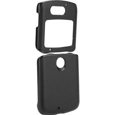 Beschermhoes voor mobiele telefoon Schokbestendige telefoon Lederen hoes Shell voor Razr 5G 2020 zwart