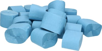 Haza Crepe papier rol - 3x - blauw - 200 x 5 cm - brandvertragend