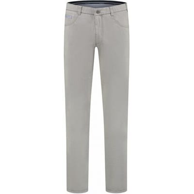 Com4 Broek Swing Front Cotton Trousers Fine Structure Pattern Licht Beige / male