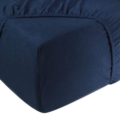 DoubleDry Hoeslaken Flanel 100% Zacht Katoen - Tweepersoons 180x200 cm - Rondom Elastiek - Navy