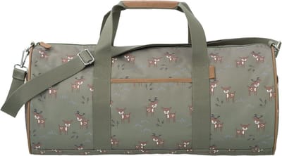 Fresk Grote weekendtas 37 L - Sporttas voor Kinderen - Reistas - Logeertas Jongens - Groen - Deer Olive
