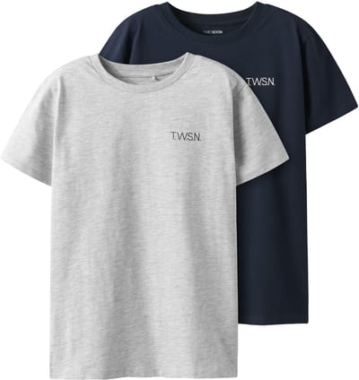 NAME IT - TKMJOX 2P SS LOGO TOP NOOS - Jongens - Blouses