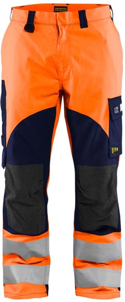 Blaklader Multinorm inherent werkbroek 1588-1513 - High Vis Oranje/Marineblauw - C46