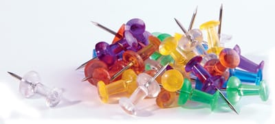 magnetoplan prikbord spelden, kleuren assorti, inhoud: 50 stuks