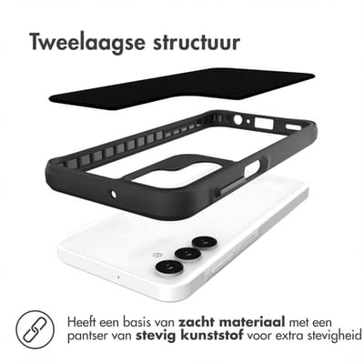 imoshion Hoesje - Geschikt voor Samsung Galaxy A15 (4G) / A15 (5G) - Hybrid Carbon Case - Zwart