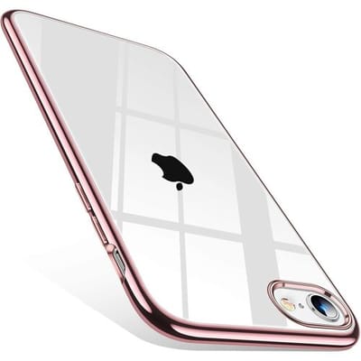 ShieldCase Metallic bumper case geschikt voor Apple iPhone SE 2022 - roségoud - Shockcase Shockproof hoesje metalen uitstraling - Hardcase hoesje - Hard Case met stootrand hoesje met bumpers beschermhoesje