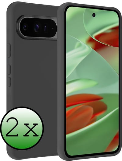 Hoesje 2 Stuks - Geschikt voor Google Pixel 10 Pro - Sterk & Shockproof - Case Siliconen - Back Cover - Telefoon Hoes - Zwart