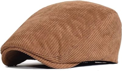 WiseGoods Luxe Corduroy Flatcap Mannen - Flat Caps Heren - Retro Caps Man - Pet - Kleding Accessoires - Petten - Petje - Khaki