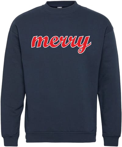 Kersttrui Merry | Foute Kersttrui Dames Heren | Kerstcadeau | Kerstpakket | Navy | maat XS