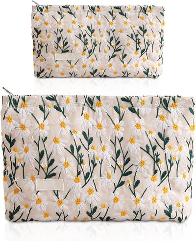 Multifunctionele Toilettas Set van 2, Ruime Make-up Tas voor Vrouwen, Ideaal voor Reizen en Organisatie van Cosmetica, Geschikt voor Meisjes en Kinderen