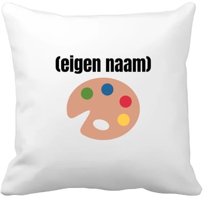 Akyol - verf palet Kussen hoes - Kunst - schilders - mensen die houden van schilderen - verjaardagscadeau - verjaardag - cadeau - kado - geschenk - gift - 40 bij 40 cm