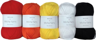 Bollen Bundel - 70% bamboe 30% katoen haakgaren - 5 bollen pakket - 5 x 50gram - Autumn Leaves (006) - Baby Bamboo - Micha Yarns