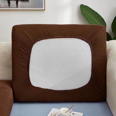 Bank Zitkussenhoes Stoelhoes Wasbaar Polyester Huisdieren Kinderen Meubelbeschermer Elastisch Afneembaar Effen Kleur Slipcover Seat Length 50-65cm
