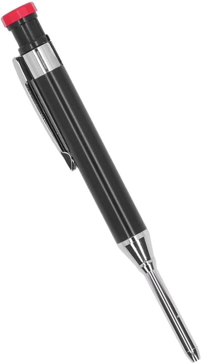 Dailygoods- Markeringshulpmiddel Heavy Duty - Timmermanspotlood - Diepe Gat Markeringshulpmiddel - Houtbewerking - Stabiel en Ophangbaar - Duurzaam Metaal