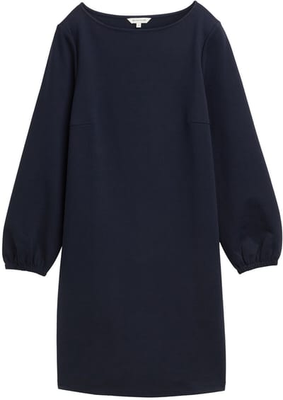 Tom Tailor - Knielange jurk met structuur - Maat 34 - sky captain blue