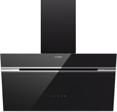 Klarstein Afzuigkap Alina 70cm Afzuigkap, 600 m³/h Luchtstroom, A-Energie-efficiëntie, touchbediening, LED-verlichting, Stil 68 dB, Afvoer & Recirculatie, Zwart - 120 cm - voor Keuken - Koolstoffilter Energiezuinig - Dampkap - Wasemkap