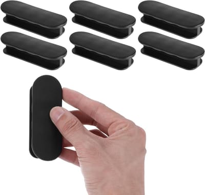 6 Stuks Zelfklevende Handgrepen voor Keuken, Kastknoppen en Lades - Duurzame ABS Plastic Deurgrepen voor Gemakkelijk Openen en Sluiten van Meubels (Zwart)