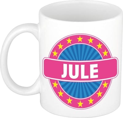 Jule naam koffie mok / beker 300 ml  - namen mokken