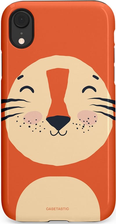 Casetastic hoesje geschikt voor Apple iPhone XR - Dubbellaagse bescherming - Knuffelkopjes tijger - Fashion Case - Terracotta Zand