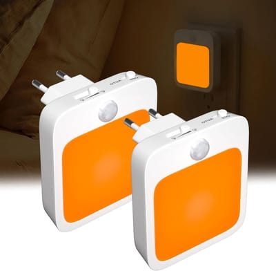 Dimbare Nachtlamp met Bewegingssensor voor Wandcontactdoos, 1800K Amber Licht voor Kinderkamer, Gang en Trap
