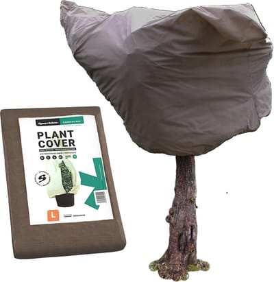 Vorstbescherming - Winter Beschermingshoes vliesdoek voor grote plant en boom met rits LARGE: 2.00m x2.40m - extra sterk materiaal 80gr/m2 - plantenhoes tegen vorst - vorstbeschermer