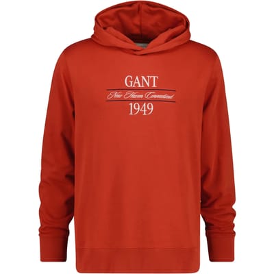 Gant Rode hoodie met print