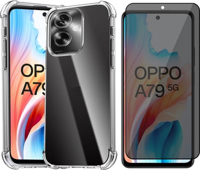 Hoesje geschikt voor Oppo A79 / OnePlus Nord 30 SE - Privacy Screenprotector Volledig Dekkend Glas - Shockproof Transparant