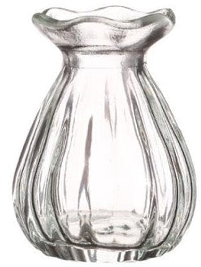 Bloemen vaas Ø7 h: 9 cm Transparant (12 stuks)