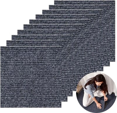 La'Moussawi ® Zelfklevende Antislip Tapijttegels voor Verschillende Ruimtes in Huis en Kantoor