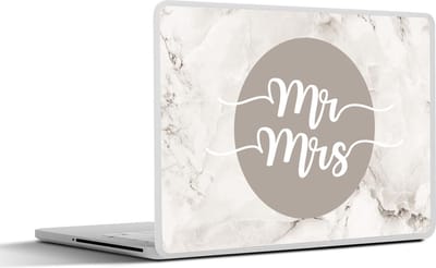 Laptop sticker - 17.3 inch - Spreuken - Mr Mrs - Huwelijk - Quotes - 40x30cm - Laptopstickers - Laptop skin - Cover