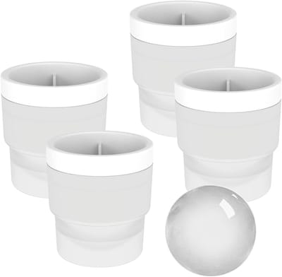 IJsbal Maker - Ronde ijsvorm bol - Dranken Koelen - Langzaam smeltend - 24 inch bol - Wit