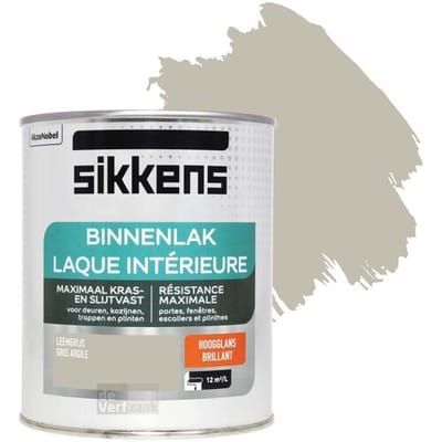 Sikkens - Binnenlak - Verf - Hoogglans - Leemgrijs - 750 ml
