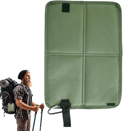 Opvouwbaar Zitmatje - Opvouwbaar Zitkussen voor Wandelen en Kamperen - Waterdicht Outdoor Zitmatje - 600D Oxford - Comfortabel Picknick Kussen - Groen