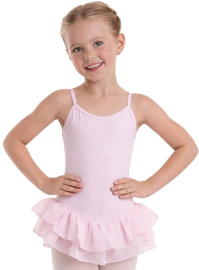 Dancer Dancewear Balletpakje met tutu roze | Balletpak met tutu voor een meisje | "Diva" | maat 98 | Maat 4 jaar
