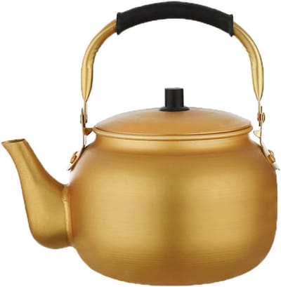 Waterketel Aluminium - Theepot Ketel - Water Koken - Verdikte Bodem - 4L - Geel