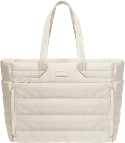 Draagtas voor dames 15-15,6 inch - nylon laptoptas met grote capaciteit - gewatteerde schoudertas voor vrije tijd en werk