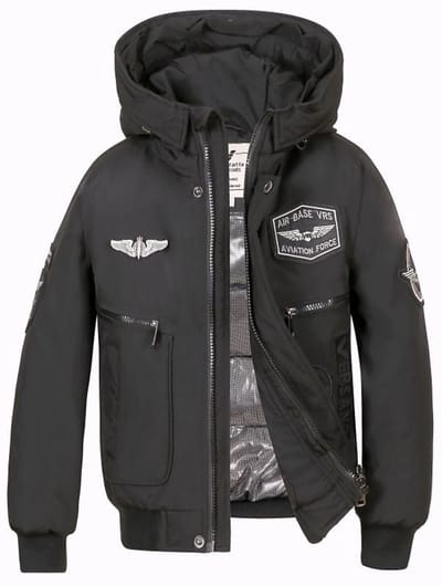 Versano Levi Jongens Pilotenjack Winterjas 02 Maat 86 t/m Maat 92 - Zwart