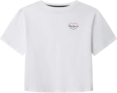 Pepe Jeans Giana T-shirt Met Korte Mouwen Wit 10 Years Meisje