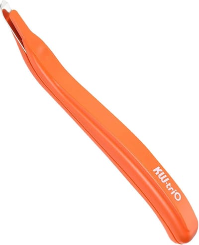 1 stuk Staple Remover - Magneet Heftang voor het Verwijderen van Nietjes, Ideaal voor Kantoor en Thuisgebruik, Handig Bureau Accessoire (Oranje)