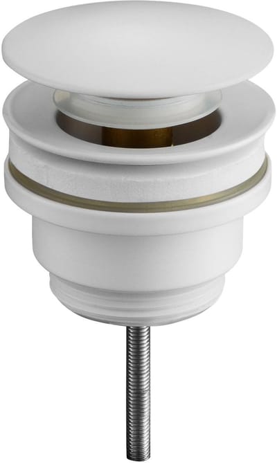 Ben Push Open afsluitbare wastafelplug mat wit