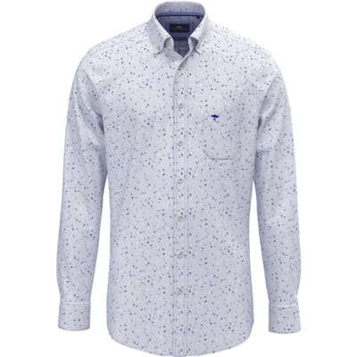 Fynch Hatton - Lange mouw overhemd - Heren - L - Licht blauw - Katoen - 1602-8230