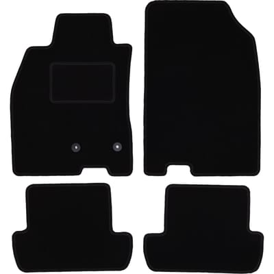 Zwarte veloursmatten voor: Renault Megane III hatchback, coupé, grand tourer, stationwagen (2008-2015)