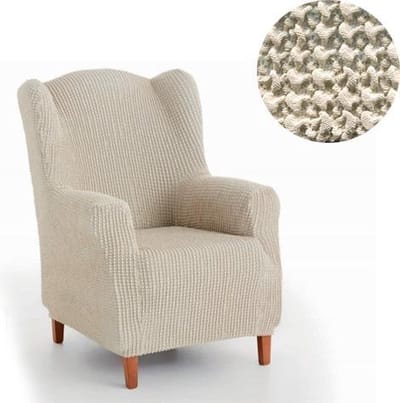 Belmarti Milos - Oorfauteuilhoes 70-100 cm - Ivoor - Stretch jacquard