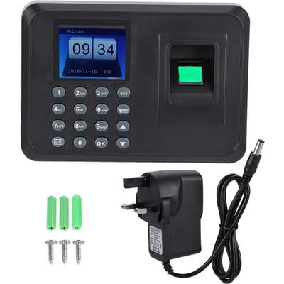 2,4 inch TFT LCD Scherm Vingerafdruk Tijdklok Aanwezigheidsmachine Recorder Stekker