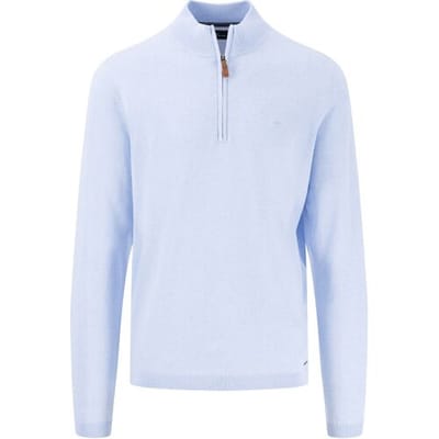 Fynch-Hatton Trui Troyer Zip Air Cotton Summer Breeze / male