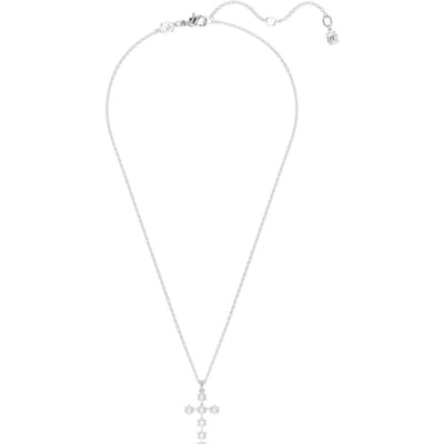 Collier Swarovski Insigne Design Croix Plaqué Rhodium Collier Unisexe Argent 5675576 Box (Random Color)