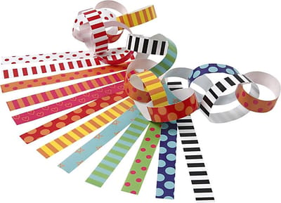 Slinger stroken, bedrukt, L: 16 cm, B: 15 mm, 2400 stuk/ 1 doos